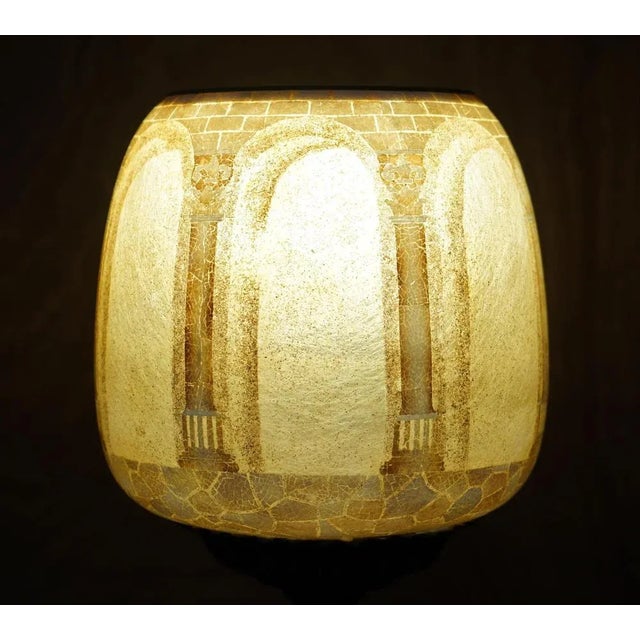 Large Vintage Table Lamps with Corinthian Roman Pillar Shades, Set of 2 For Sale - Image 11 of 18