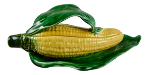 Sarreguemines French Corn on the Cob Covered Sauce Tureen