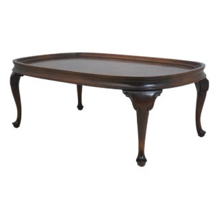 Hekman Burl Walnut Coffee Cocktail Table For Sale