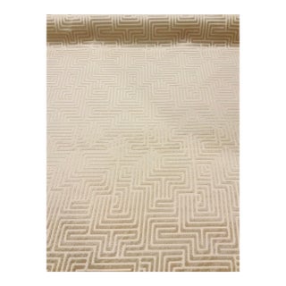 Schumacher: Lisboa Velvet 72950 - Pearl Designer Fabric - 3.5 Yards For Sale