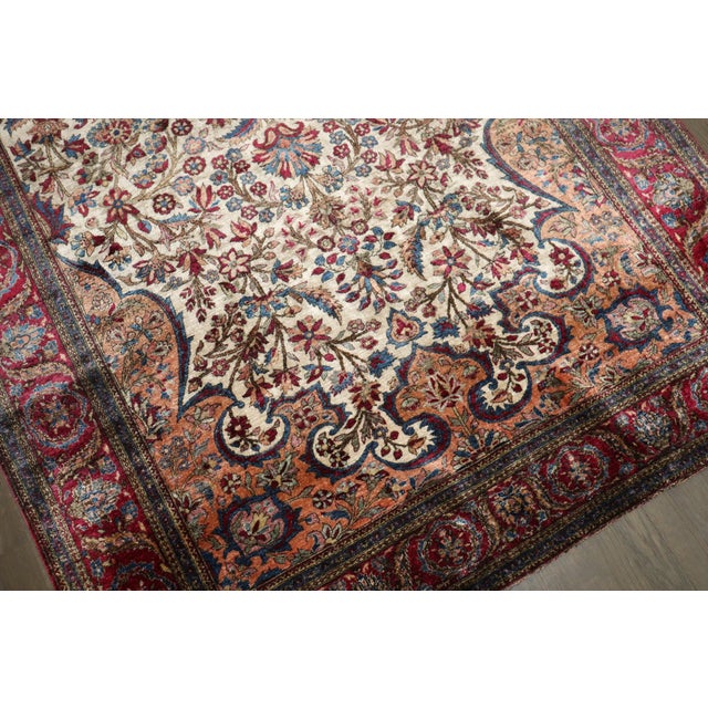 a mid 20th century all Silk Kashan prayer Rug
