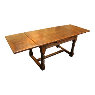 Circa 1860 Jacobean Revival Style Draw Leaf Table For Sale