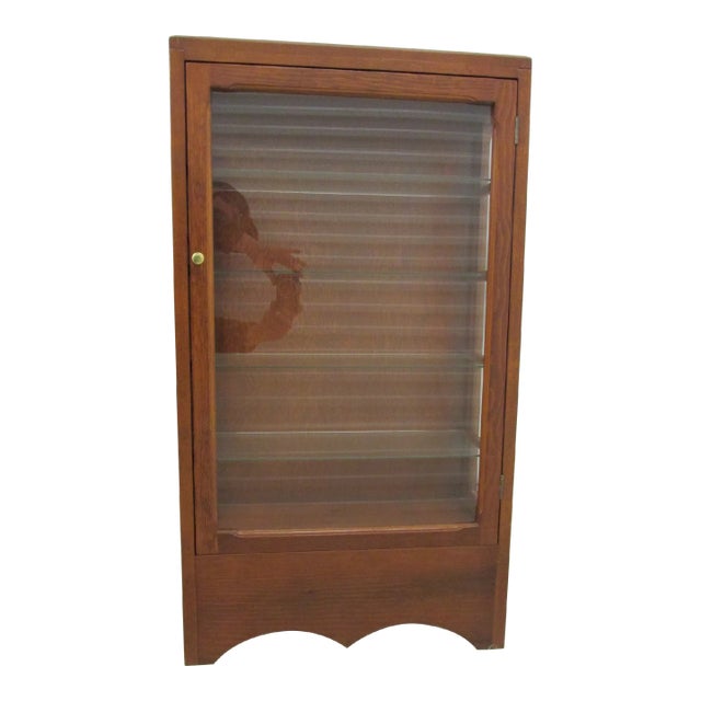 Early 20th Century Pine Vitrine Display Case For Sale