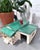 Wood Vintage Handmade Folk Art House Model With Green Roof For Sale - Image 7 of 7