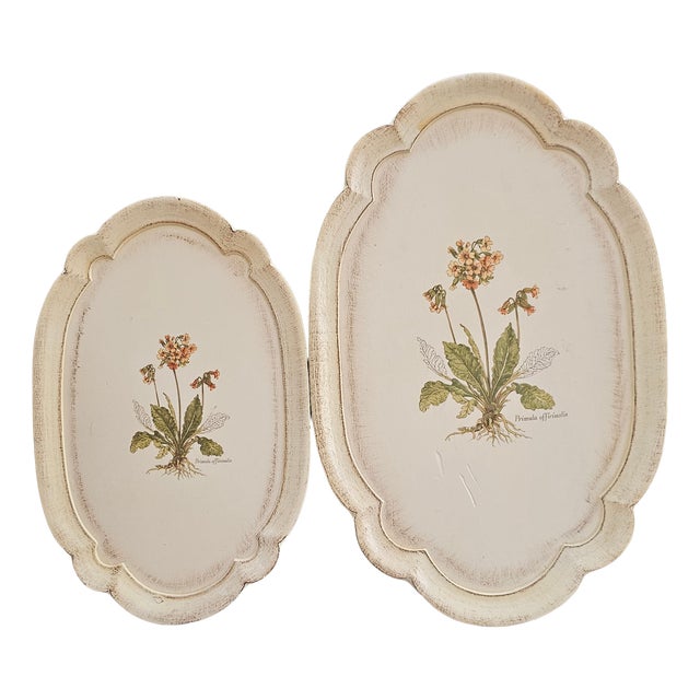 Florentine Wooden Tray, 1960s, Set of 2 For Sale