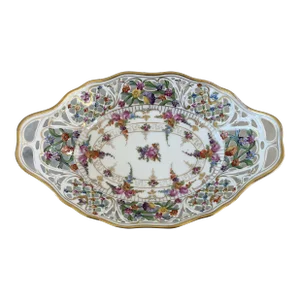 Schumann Dresden Oval Serving Dish - Floral Lattice Design
