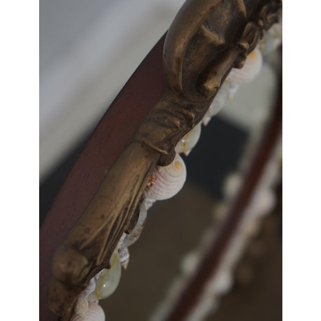 1990s 1990s Maitland Smith Seashell & Metal Vanity Mantel Mirror For Sale - Image 5 of 11
