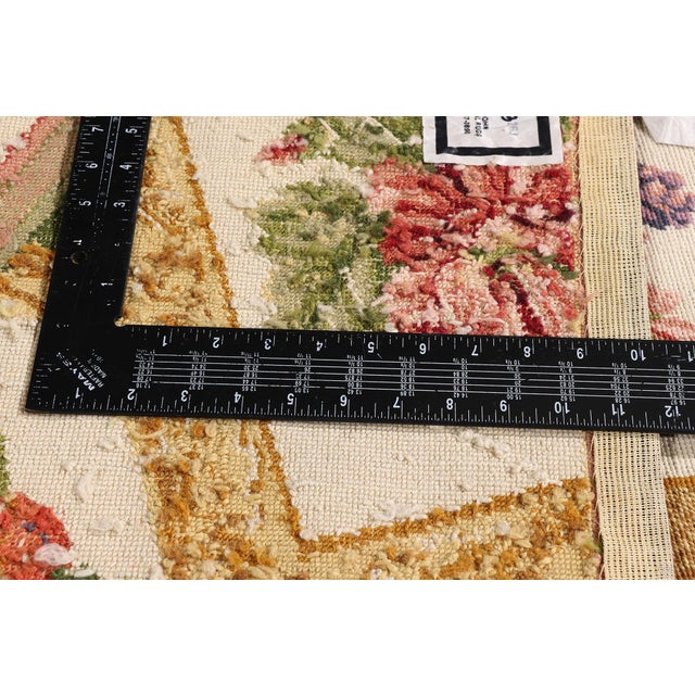 Textile Vintage Chinese Aubusson Needlepoint Rug, 03'01 X 05'01 For Sale - Image 7 of 10