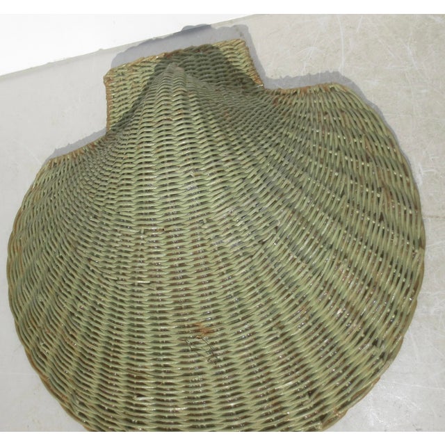 Farmhouse Vintage Wicker Bowl For Sale - Image 3 of 8