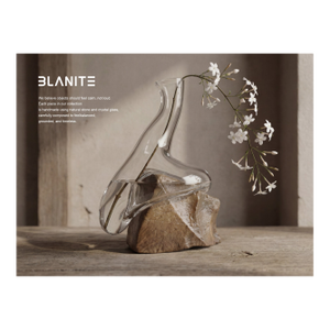 Sculptural Natural Stone Crystal Vase – Architectural Art Piece (Limited Edition)