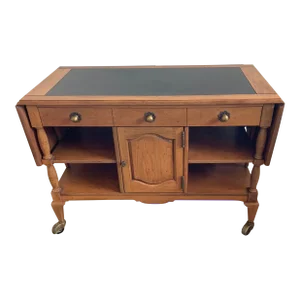 Mid 20th Century Thomasville Rolling Buffet Bar Cart