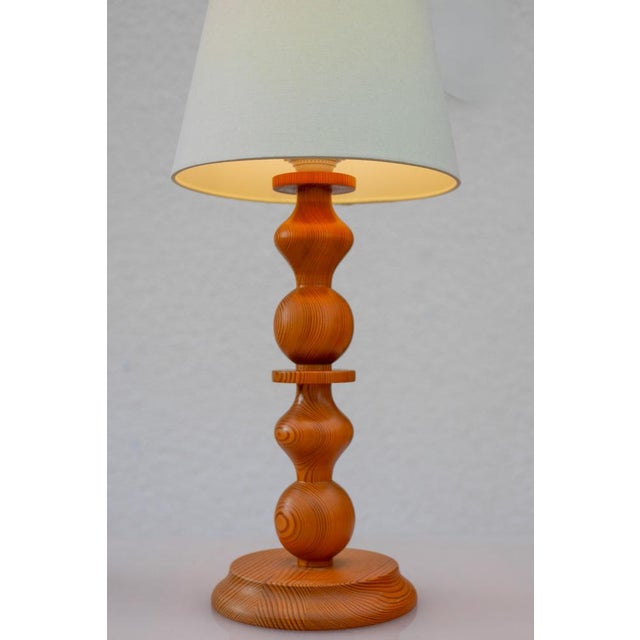 Large Vintage Pine Table Lamp from Markslöjd, 1970s For Sale - Image 5 of 11