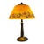 Antique Handel Reverse Painted Glass Floral Boudoir Table Lamp For Sale