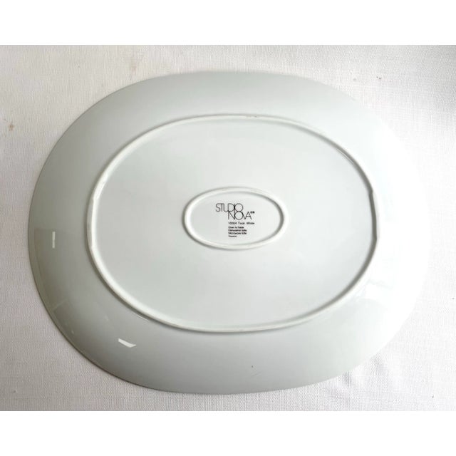 1990s 1990s Studio Nova White Serving Platter & Bowl For Sale - Image 5 of 9