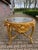 Baroque 1980s Italian Baroque Antique Gold Finish Floral Beech Table For Sale - Image 3 of 16