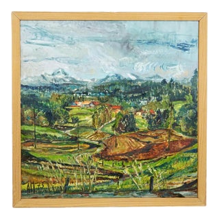 Alexander Michael Oil Painting of the Alpine Foothills 1973 For Sale