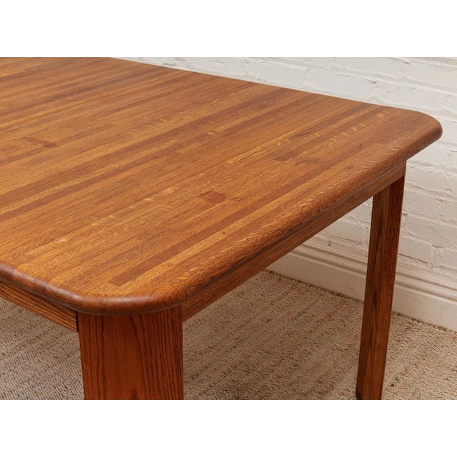 Oak Vintage Dining Table Without Leaf For Sale - Image 9 of 12