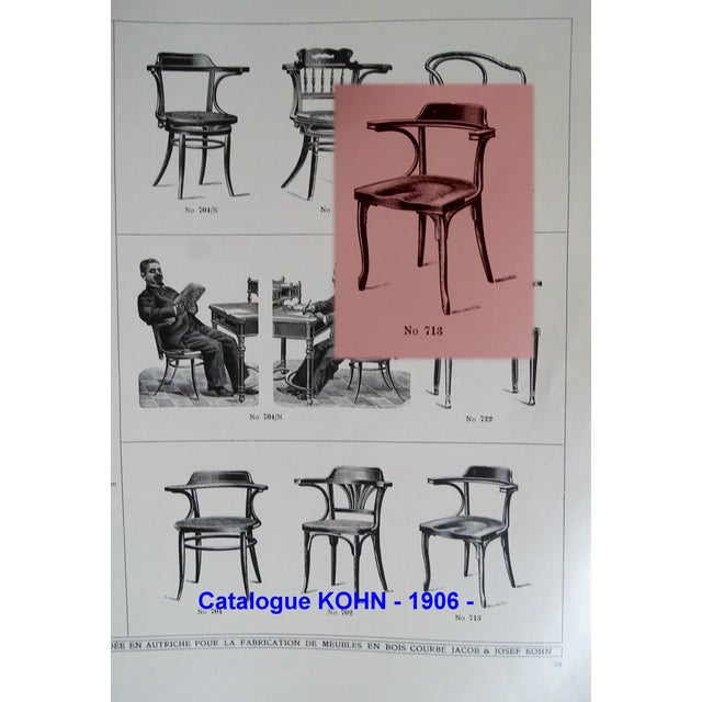 No. 713 Office Chair in Bentwood from Jacob & Josef Kohn, 1905 For Sale - Image 3 of 11