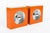 Vintage Mid Century Modern Attributed to Disderot Orange Metal Wall Light Sconces For Sale In Detroit - Image 6 of 10