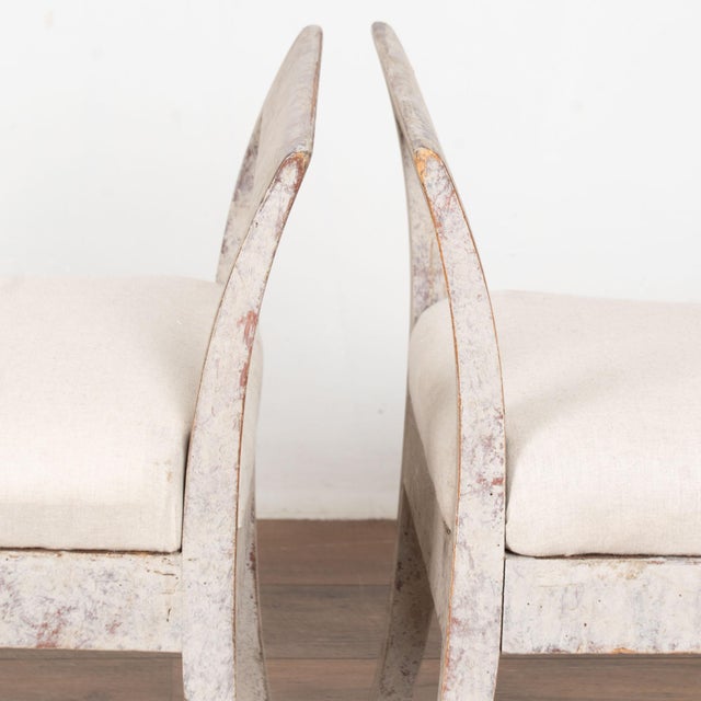 19th Century Swedish Gustavian Pair of Gray Tabouret Stools For Sale - Image 9 of 14