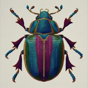 16' X 16' Contemporary Hollywood Glam Luxury Blue Beetle Original Print