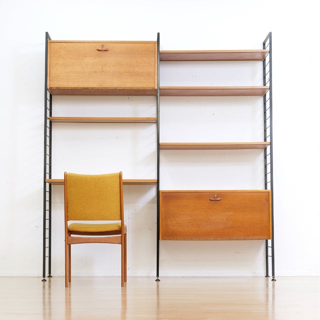 Mid Century Two Bay Ladderax Modular Bookcase For Sale In Los Angeles - Image 6 of 12