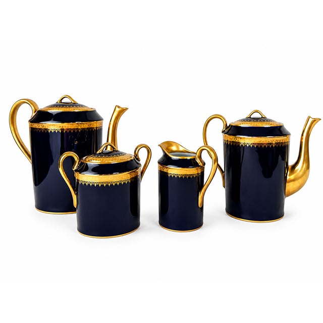 Limoges Porcelain Tea and Coffee Service, 1980s, Set of 22 For Sale - Image 3 of 13