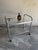 Vintage Serving Trolley in Chrome and Glass For Sale - Image 10 of 11