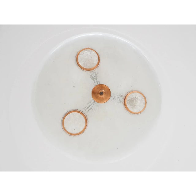 Glass and Brass Ceiling or Pendant Light For Sale - Image 6 of 7