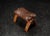Moroccan Camel Saddle Stool in Stained Wood with Brass and Leather, 1980s For Sale - Image 13 of 18