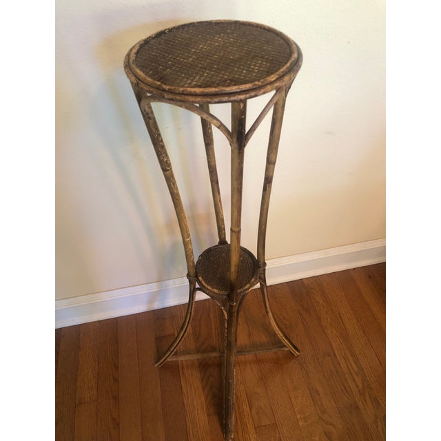English Tall Two Tier Bamboo Plant Stand For Sale - Image 9 of 12