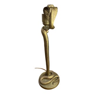 Vintage Bronze Cobra Lamp, 1970s For Sale