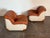 Henning Korch Vintage 1970s Italian Leather Swan Chairs For Sale - Image 4 of 9