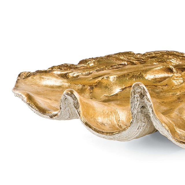 Traditional Regina Andrew Golden Clam Bowl, Large For Sale - Image 3 of 6