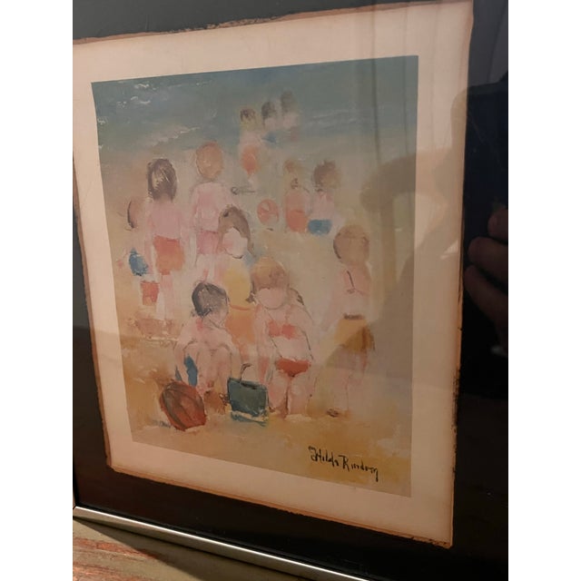 Figurative 1972 Hilda Rindom “Hilda’s Little People” Figurative Artwork, Rindom Galleries Florida For Sale - Image 3 of 9