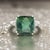 Natural Tourmaline Diamond Ring 7 14k WG 8.27 TCW Certified For Sale In New York - Image 6 of 12