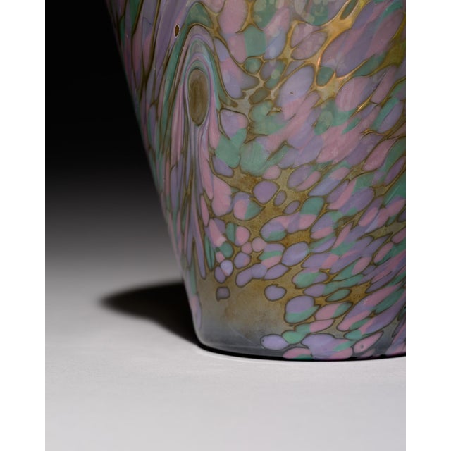 Austro-Bohemian Jugendstil Iridescent Art Glass Vase, 1890s For Sale - Image 11 of 14