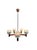 Orrefors Teak and Textured Glass Chandelier by Carl Fagerlund for Orrefors, 1960s For Sale - Image 4 of 16