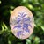 Perpetual Foreigner Purple by Cindy Shih | Mixed Media on Panel Purple plant with a landscape background For Sale