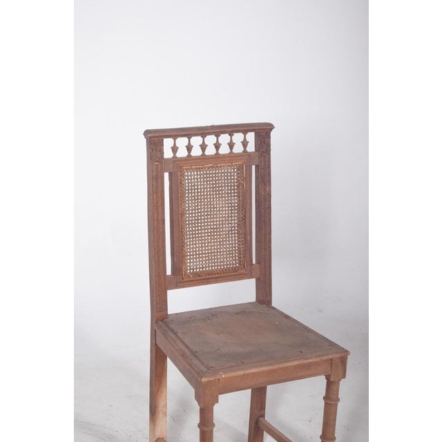 Brown Dining Chair with Cane Backrest, 1890 For Sale - Image 8 of 10