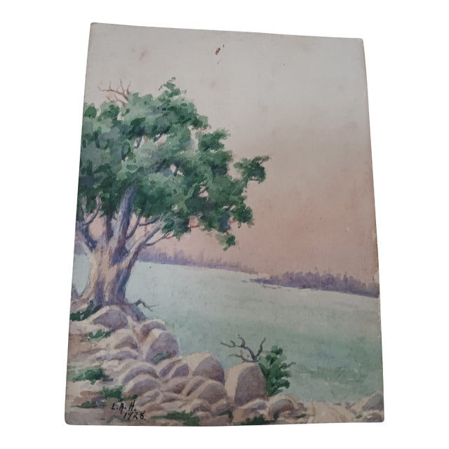 1920s Lillian A. Howard Listed Artist the Oat Field Santa Cruz, Ca Painting For Sale