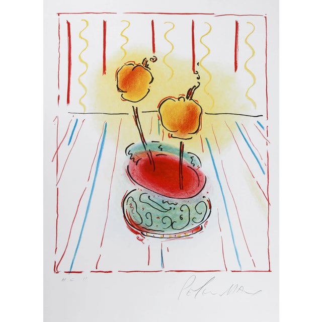 Two Flowers Peter Max German/American (1937) Date: 1980 Lithograph, signed in pencil Edition of 165, H/C Image Size: 22 x...