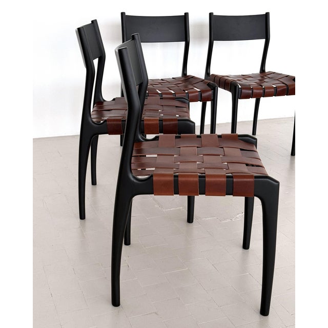 Italian Dining Chairs by Piero Palange and Werther Toffoloni, 1970s, Set of 6 For Sale - Image 12 of 17