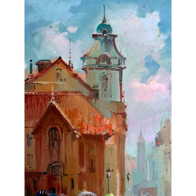 Oil Painting Dynamics of Urban Life Yuriy Suprunchuk For Sale - Image 4 of 12