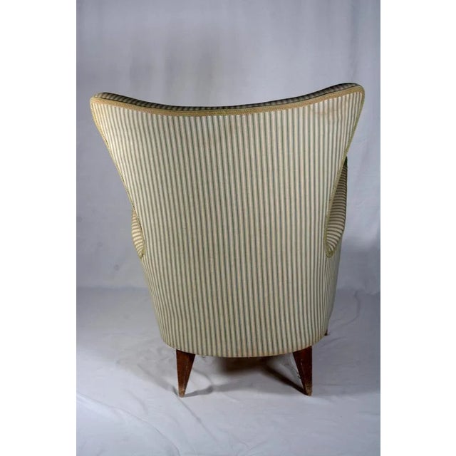 Armchair with Wooden Feet, 1960s For Sale - Image 4 of 6