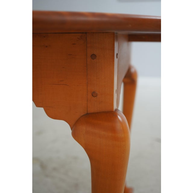 Tiger Maple Benchmade Round Dining Table For Sale - Image 10 of 12