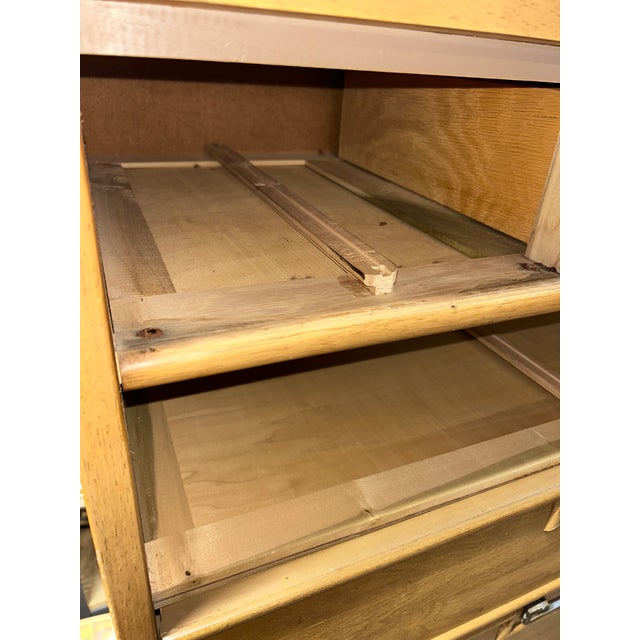 1960s American of Martinsville Mid-Century Highboy Dresser With Chinoiserie Style For Sale - Image 17 of 18