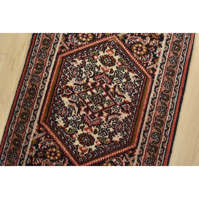Bidjar Rug 1’5” X 1’10” Ivory Wool Vintage Traditional Hand-Knotted Carpet For Sale - Image 4 of 6