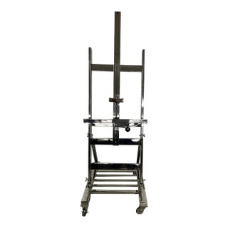 Vintage Polished Nickel Easel Restoration Hardware For Sale