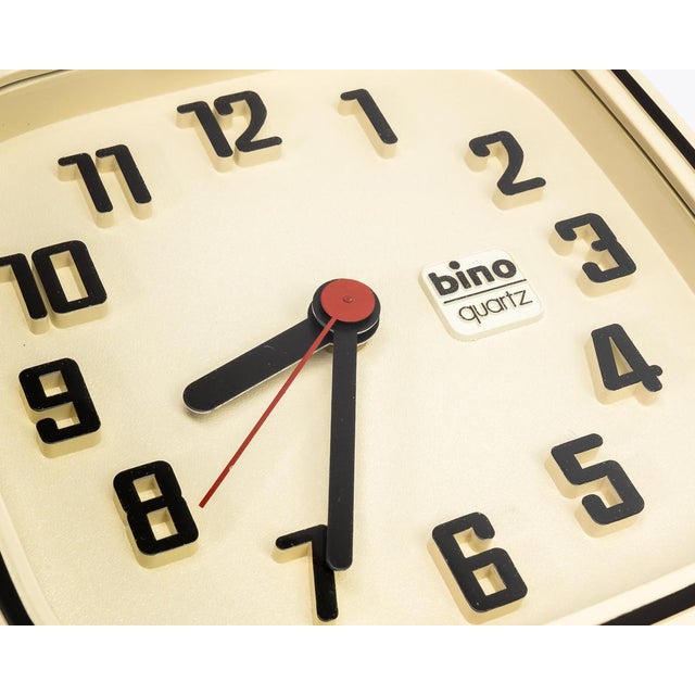 Glass Bino Quartz Wall Clock, 1980s For Sale - Image 7 of 9